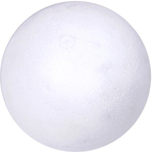 Fehér polisztirol gömb, Ø 12 cm, kézműveskedéshez és dekoráláshoz.