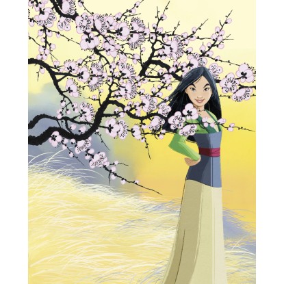 Komar nemszőtt fotótapéta Disney Mulan Cherry Blossoms színes
