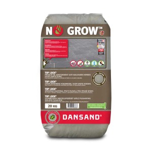 Zsák Dansand 'N Grow' fugázóhabarcs, 20 kg, gyommegelőzésre a kertben.