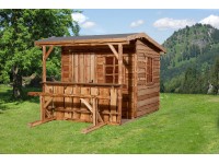 Weka kerti faház Nature nyeregtetős kezeletlen 242 cm x 331 cm