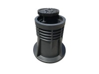 Csapszekrény öntöttvas fedlappal és tolózárral 19 cm x 27 cm