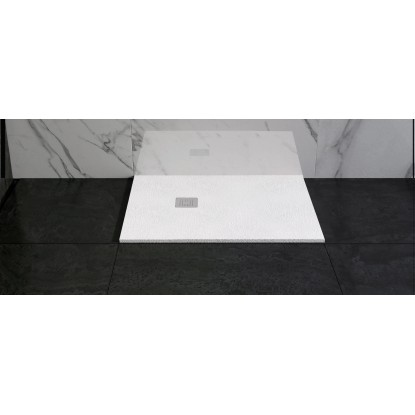 PETRA Zuhanytálca szög műmárvány ráccsal 120x90x3 cm