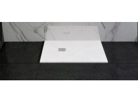 PETRA Zuhanytálca szög műmárvány ráccsal 120x90x3 cm