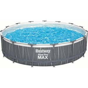 Bestway Steel Pro MAX acélvázas medence, Ø 457 cm, LED világítással és tartozékokkal.