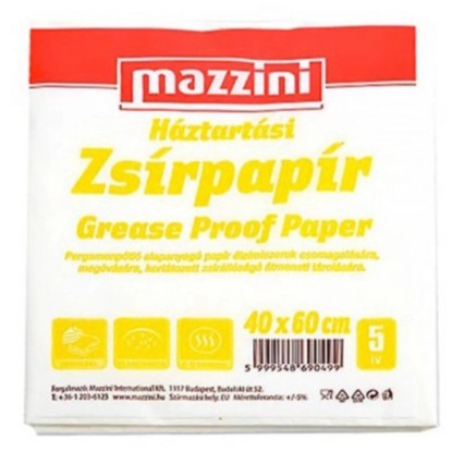Mazzini háztartási zsírpapír íves 40 cm x 60 cm