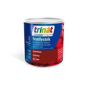 Trinát fémvédő lakk, oxidvörös (RAL 3009), 0,75 literes doboz.