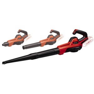 Einhell GE-UB 18/250 Li E-Solo akkus lombfúvó három különböző tartozékkal.