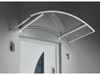 Ívelt előtető LED-es világítással fehér/átlátszó 25 cm x 150 cm x 90 cm Ívelt előtető LED-es világítással fehér/átlátszó 25 cm x 150 cm x 90 cm