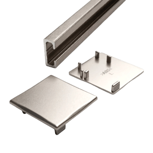 Doorlegro EasySlide 65 távtartó profil készlet rozsdamentes acél, 3 darabos, üveg- és tolóajtókhoz.