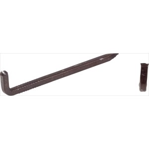 LUX Acél kampó, 2 mm x 30 mm, kékesre pácolt, 10 darabos készlet. Szögletes kampó akasztáshoz és rögzítéshez.