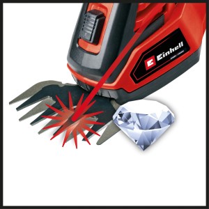 Einhell GE-CG 18/100 Li T Kit akkus fű- és bokornyíró olló lézerrel vágott késekkel.