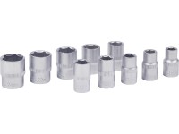 Dugókulcskészlet hatlapfejű 10 részes 1/2 Dugókulcskészlet hatlapfejű 10 részes 1/2