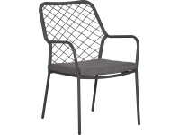 Glenrio egymásra rakható szék kötél háttámlával acél