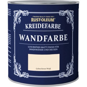 Sötétkék doboz Rust-Oleum krétafesték falfesték Tört fehér 1 l.