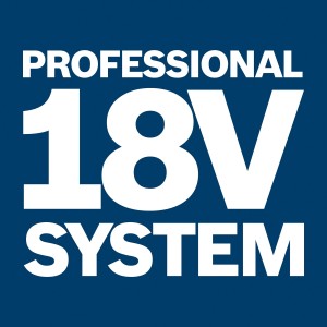 Bosch Professional 18V rendszer logó kék háttérrel.