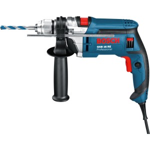 Bosch Professional GSB 16 RE ütvefúró (750 W) kiegészítő fogantyúval és fúróval.