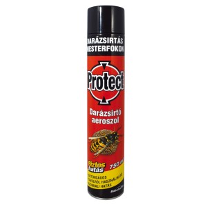 Protect darázsirtó spray a házban és a kertben lévő darazsak ellen.