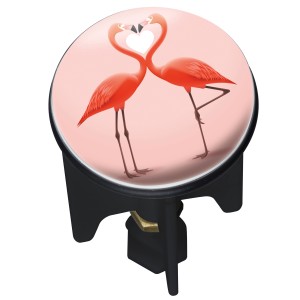 Wenko Pluggy Flamingo Love mosdódugó flamingó mintával.
