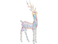 Világító rénszarvas figura 62 cm x 17 cm x 120 cm melegfehér 150 LED - del Világító rénszarvas figura 62 cm x 17 cm x 120 cm melegfehér 150 LED - del