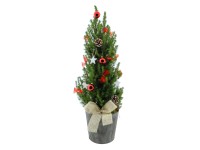 Díszített cukorsüvegfenyő fa cserépben átmérő kb. 19 cm Picea glauca Díszített cukorsüvegfenyő fa cserépben átmérő kb. 19 cm Picea glauca