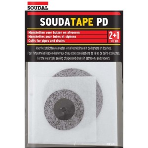 Soudal Soudatape PD tömítő mandzsetta csövekhez és lefolyókhoz, 2+1 darab.