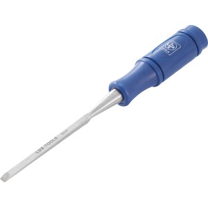 LUX Classic véső, 6 mm, kék műanyag nyéllel, fafeldolgozáshoz.