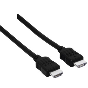 Fekete Hama High Speed HDMI kábel, 3 m, dugó-dugó audio- és videóátvitelhez.