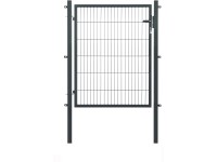 Floraworld egyszárny kapu kétrudas hálós kerítéspanel antracit 120 cm x 120 cm