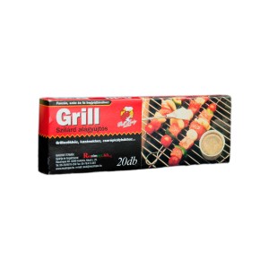 Grillgyújtó, szilárd begyújtó grillhez, sütőhöz és kandallóhoz.