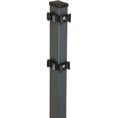 Sarok kerítésoszlop kétrudas hálós kerítéspanelhez antracit 120 cm x 4 cm x 6 cm