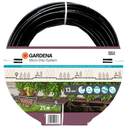 Gardena MD csepegtető cső növénysorokhoz, süllyeszthető 13 mm / 25 m