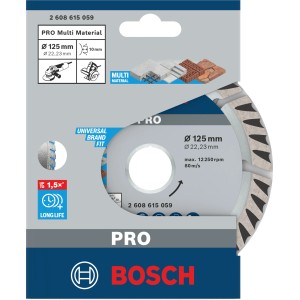 Bosch Standard Universal gyémánt vágótárcsa, 125 mm átmérő sarokcsiszolókhoz.