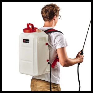 Einhell Power X-Change GE-WS 18/150 Li-Solo akkus permetező hátpántokkal és szórófejjel.