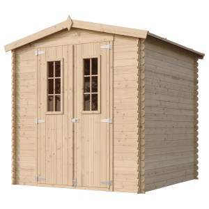 Timbela fa kerti ház M343C ablakokkal, 3,53 m², kezeletlen. Kerti ház padló nélkül.