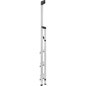 Összecsukott 4 fokos alumínium háztartási létra, 275 cm munkamagasság, 150 kg teherbírás.