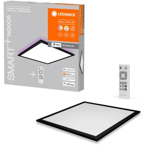 Ledvance Planon Plus LED mennyezeti lámpa, fekete, 45x45 cm, távirányítóval és csomagolással.