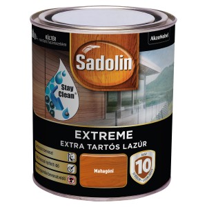 Sadolin Extreme Mahagóni fa lazúr kültéri használatra, festékes doboz.