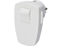 Védőérintkezős dugós csatlakozó kapcsolóval fehér Védőérintkezős dugós csatlakozó kapcsolóval fehér