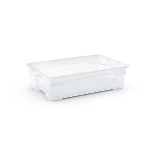 Átlátszó OBI Allzweckbox Santos M, 25 l, tároláshoz és szállításhoz.