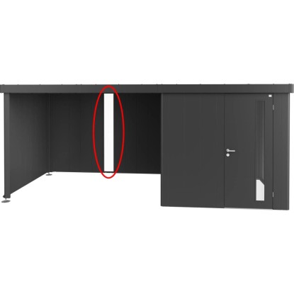 Biohort fénypanel Neo szerszámos ház oldalfalhoz 28 cm x 207 cm sötétszürke
