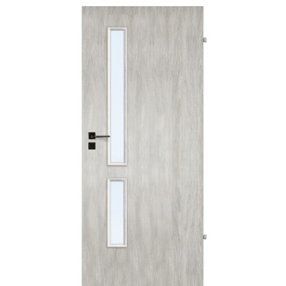 Lemezelt beltéri ajtólap Zaria 4 / 4 Szürke Tölgy 75 cm x 210 cm jobbos