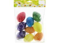 Dekor tojáskészlet színes márványhatású 6 cm 9 részes