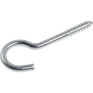 Horganyzott LUX ruhaszárító kötél kampó, 5,2x80mm, 4 darabos készlet, mennyezetre szerelhető.