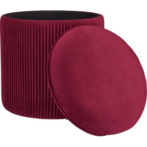 Bordó Blush Bordeaux tároló ülőke, MDF, Ø 40 cm.