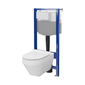 t.b.t. WC elem falra szerelhető kerettel és fehér kerámia WC-vel.