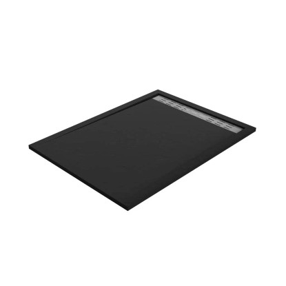 Zuhanytálca VEROSAN+ zuhanyfolyóka szürke 120 cm x 90 cm