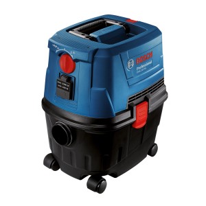 Kék és fekete Bosch Professional GAS 15 PS nedves/száraz porszívó.