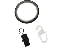 Gardinia Industrial Home függönykarikák csúszóbetéttel 25 mm átmérő fekete 10 db Gardinia Industrial Home függönykarikák csúszóbetéttel 25 mm átmérő fekete 10 db