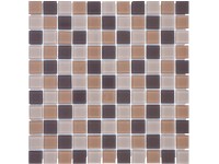 Üvegmozaik Translucent 30 cm x 30 cm üveg-barna mix Üvegmozaik Translucent 30 cm x 30 cm üveg-barna mix
