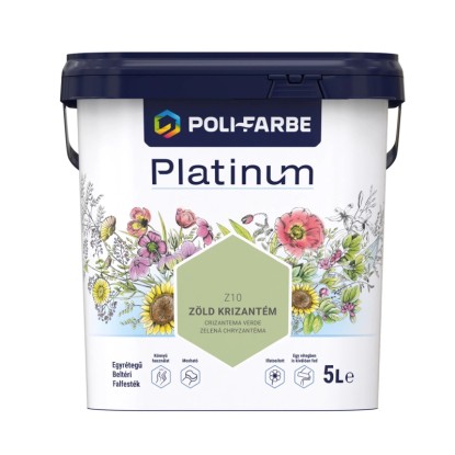 Poli-Farbe Platinum beltéri falfesték diszperziós Zöld krizantém matt 5 l